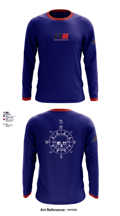 F1 Home Remodeling 33295350 Long Sleeve Performance Shirt - 1