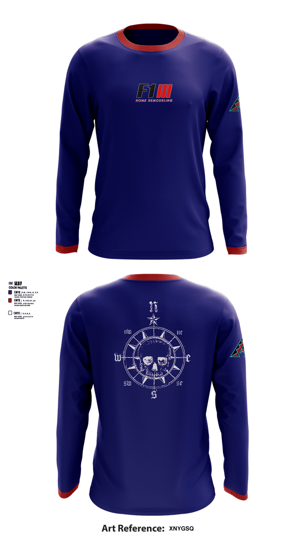 Long Sleeve Performance Shirt, F1 Home Remodeling, , Teamtime, Team time, sublimation, custom sports apparel, team uniforms, spirit wear, spiritwear, sports uniforms, custom shirts, team store, custom team store, fundraiser sports, apparel fundraiser