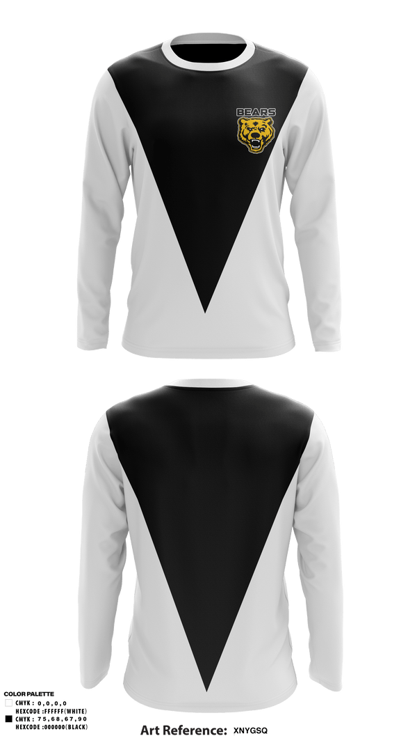 Long Sleeve Performance Shirt, Bears, Baseball, Teamtime, Team time, sublimation, custom sports apparel, team uniforms, spirit wear, spiritwear, sports uniforms, custom shirts, team store, custom team store, fundraiser sports, apparel fundraiser