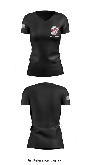 Women's Short Sleeve Vneck Shirt, Santiam Christian School Wrestling, Wrestling, Teamtime, Team time, sublimation, custom sports apparel, team uniforms, spirit wear, spiritwear, sports uniforms, custom shirts, team store, custom team store, fundraiser sports, apparel fundraiser