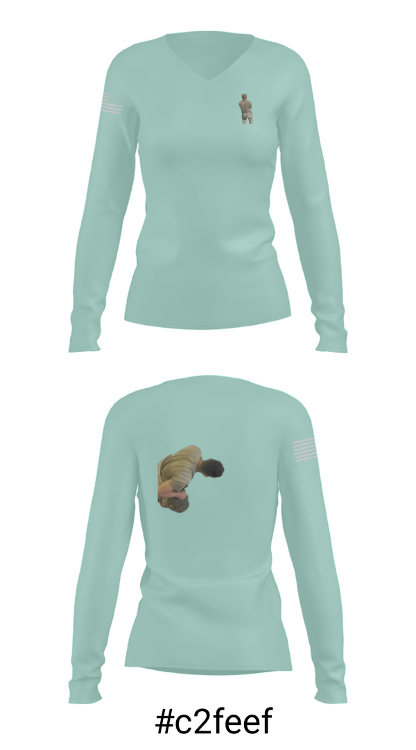Women's Long Sleeve Vneck Shirt, , Army, Teamtime, Team time, sublimation, custom sports apparel, team uniforms, spirit wear, spiritwear, sports uniforms, custom shirts, team store, custom team store, fundraiser sports, apparel fundraiser