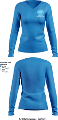 Chanute High School Band 70581105 Women's Long Sleeve V-neck Shirt - 1