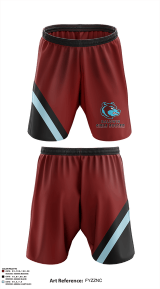 Athletic Shorts With Pockets, Baldwin High School, Spirit Store, Teamtime, Team time, sublimation, custom sports apparel, team uniforms, spirit wear, spiritwear, sports uniforms, custom shirts, team store, custom team store, fundraiser sports, apparel fundraiser