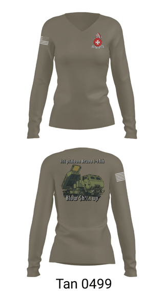 Women's Long Sleeve Vneck Shirt, , Army, Teamtime, Team time, sublimation, custom sports apparel, team uniforms, spirit wear, spiritwear, sports uniforms, custom shirts, team store, custom team store, fundraiser sports, apparel fundraiser