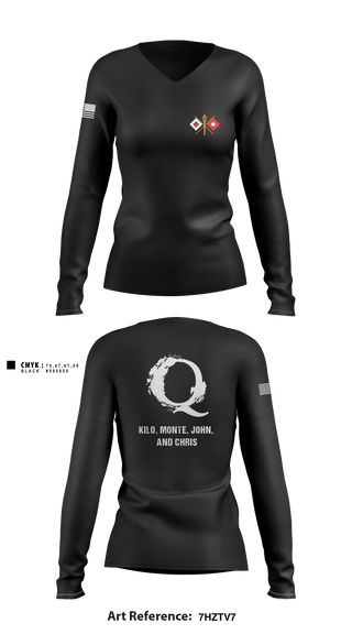 Women's Long Sleeve Vneck Shirt, , Army, Teamtime, Team time, sublimation, custom sports apparel, team uniforms, spirit wear, spiritwear, sports uniforms, custom shirts, team store, custom team store, fundraiser sports, apparel fundraiser