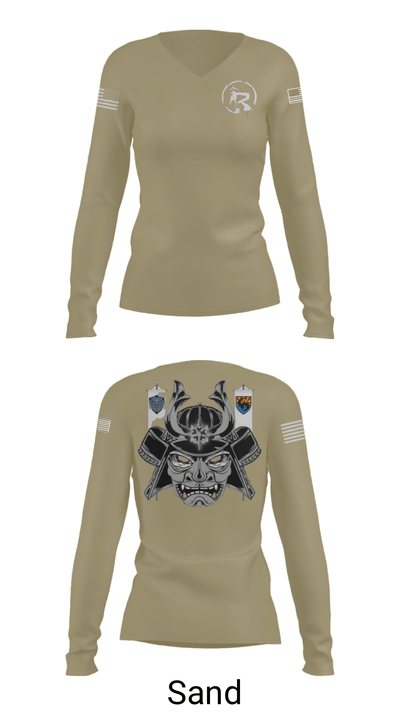 C Co, 304th MI BN 1592954 Women's Long Sleeve V-neck Shirt - 42