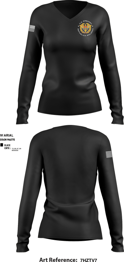 Detachment Republica Moldova 57338540 Women's Long Sleeve V-neck Shirt - 5