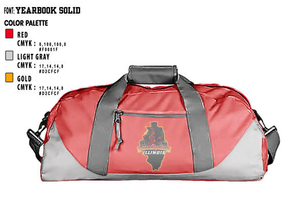 Duffle Bag, Buccaholics Illinois, Football, Teamtime, Team time, sublimation, custom sports apparel, team uniforms, spirit wear, spiritwear, sports uniforms, custom shirts, team store, custom team store, fundraiser sports, apparel fundraiser