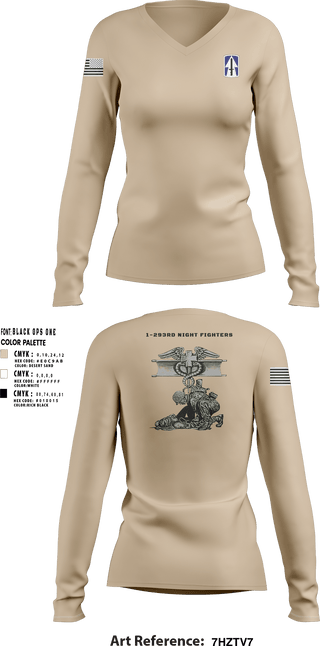 Women's Long Sleeve Vneck Shirt, , National Guard, Teamtime, Team time, sublimation, custom sports apparel, team uniforms, spirit wear, spiritwear, sports uniforms, custom shirts, team store, custom team store, fundraiser sports, apparel fundraiser