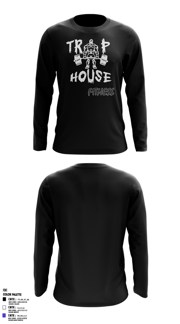 Long Sleeve Performance Shirt, Trap House Fitness, Spirit Store, Teamtime, Team time, sublimation, custom sports apparel, team uniforms, spirit wear, spiritwear, sports uniforms, custom shirts, team store, custom team store, fundraiser sports, apparel fundraiser