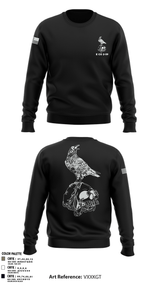Crew Neck Sweatshirt, E CO 2-39, Army, Teamtime, Team time, sublimation, custom sports apparel, team uniforms, spirit wear, spiritwear, sports uniforms, custom shirts, team store, custom team store, fundraiser sports, apparel fundraiser