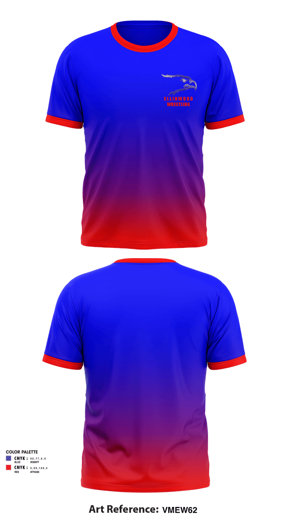 Short Sleeve Rash Guard Shirt, Ellinwood Middle School Wrestling, Wrestling, Teamtime, Team time, sublimation, custom sports apparel, team uniforms, spirit wear, spiritwear, sports uniforms, custom shirts, team store, custom team store, fundraiser sports, apparel fundraiser