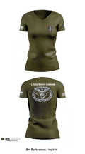 AREA 2, 12TH BN ARCG 57616910 Women's Short Sleeve V-neck Shirt - 2