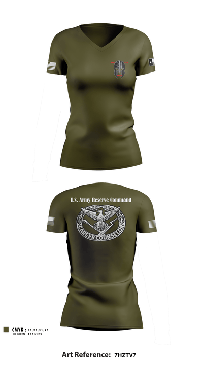 AREA 2, 12TH BN ARCG 57616910 Women's Short Sleeve V-neck Shirt - 2