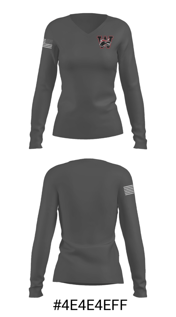Women's Long Sleeve Vneck Shirt, Wichita Falls High School Golf, Golf, Teamtime, Team time, sublimation, custom sports apparel, team uniforms, spirit wear, spiritwear, sports uniforms, custom shirts, team store, custom team store, fundraiser sports, apparel fundraiser