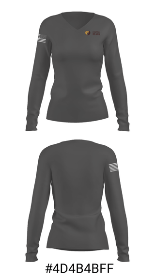 Women's Long Sleeve Vneck Shirt, Evansville Central High School Golf, Golf, Teamtime, Team time, sublimation, custom sports apparel, team uniforms, spirit wear, spiritwear, sports uniforms, custom shirts, team store, custom team store, fundraiser sports, apparel fundraiser