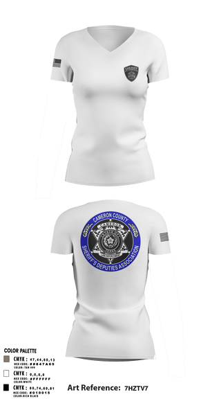 Women's Short Sleeve Vneck Shirt, Carrizalez, Police, Teamtime, Team time, sublimation, custom sports apparel, team uniforms, spirit wear, spiritwear, sports uniforms, custom shirts, team store, custom team store, fundraiser sports, apparel fundraiser