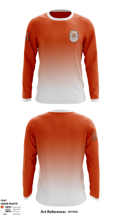 Monacan High School Soccer 66341328 Long Sleeve Performance Shirt - 1