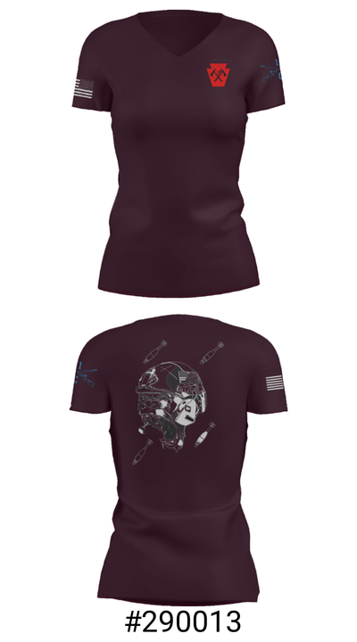 1-111th IN BN 37171288 Women's Short Sleeve V-neck Shirt - 4
