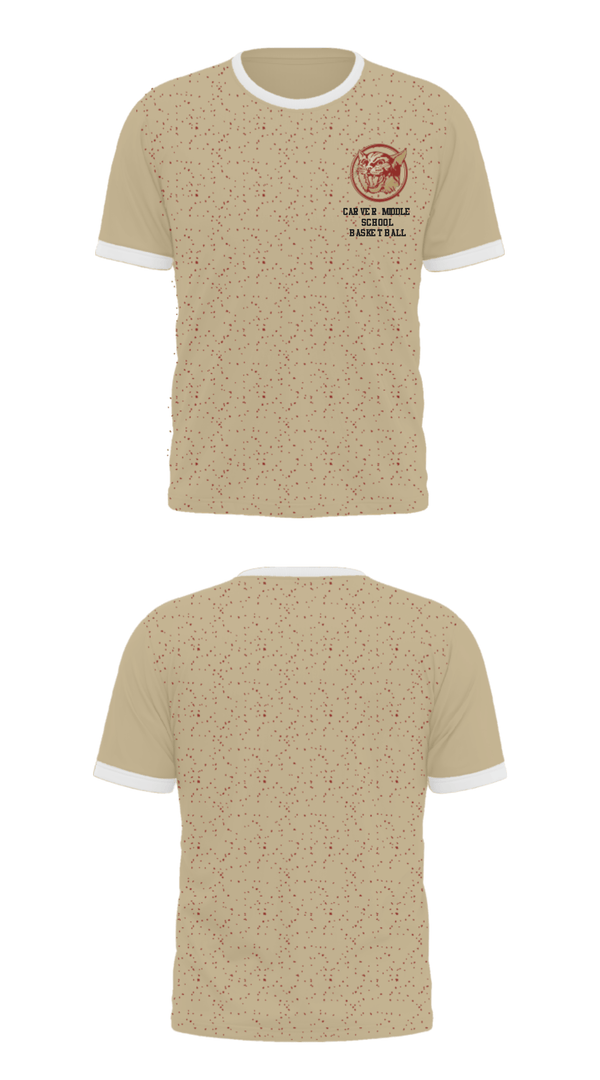 Short Sleeve Performance Shirt, Carver Middle School Basketball, Men's Basketball, Teamtime, Team time, sublimation, custom sports apparel, team uniforms, spirit wear, spiritwear, sports uniforms, custom shirts, team store, custom team store, fundraiser sports, apparel fundraiser