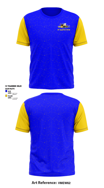 St Martin High School Swimming 70383314 Short Sleeve Performance Shirt - 1