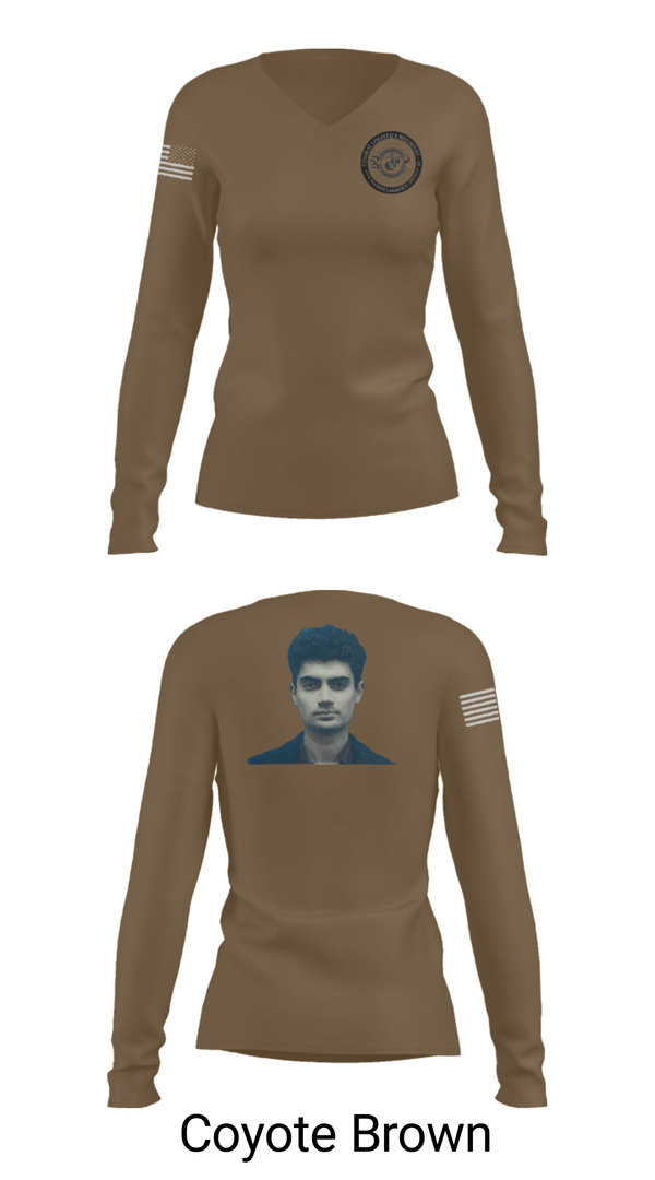 Women's Long Sleeve Vneck Shirt, , Marines, Teamtime, Team time, sublimation, custom sports apparel, team uniforms, spirit wear, spiritwear, sports uniforms, custom shirts, team store, custom team store, fundraiser sports, apparel fundraiser