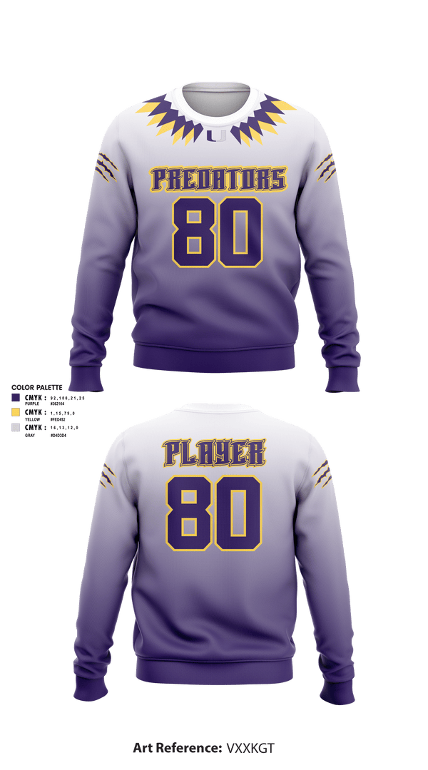 Crew Neck Sweatshirt, San Antonio Predators Basketball, Men's Basketball, Teamtime, Team time, sublimation, custom sports apparel, team uniforms, spirit wear, spiritwear, sports uniforms, custom shirts, team store, custom team store, fundraiser sports, apparel fundraiser