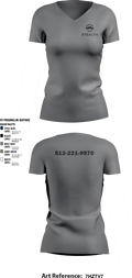 Stealth customs 84323734 Women's Short Sleeve V-neck Shirt - 9