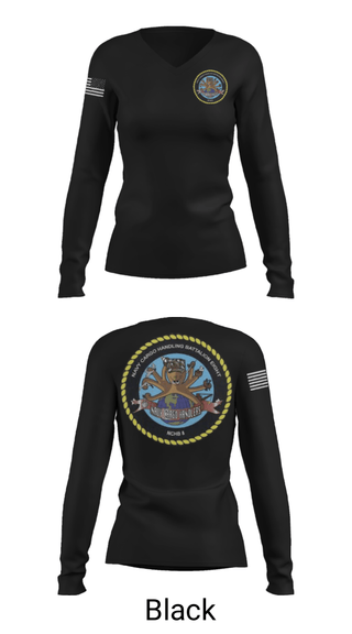 Women's Long Sleeve Vneck Shirt, , Navy, Teamtime, Team time, sublimation, custom sports apparel, team uniforms, spirit wear, spiritwear, sports uniforms, custom shirts, team store, custom team store, fundraiser sports, apparel fundraiser