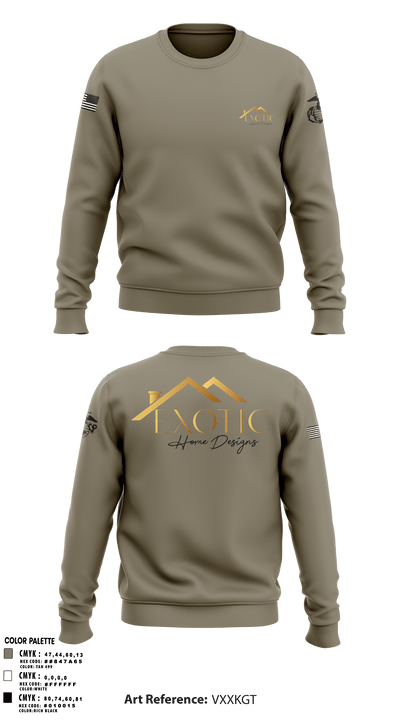 Exotic home designs 63002040 Crew Neck Sweatshirt - 22