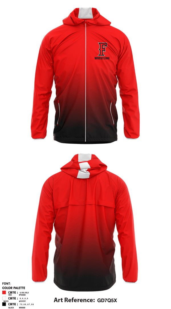 Windbreaker, Frontier Senior High School Wrestling, Wrestling, Teamtime, Team time, sublimation, custom sports apparel, team uniforms, spirit wear, spiritwear, sports uniforms, custom shirts, team store, custom team store, fundraiser sports, apparel fundraiser