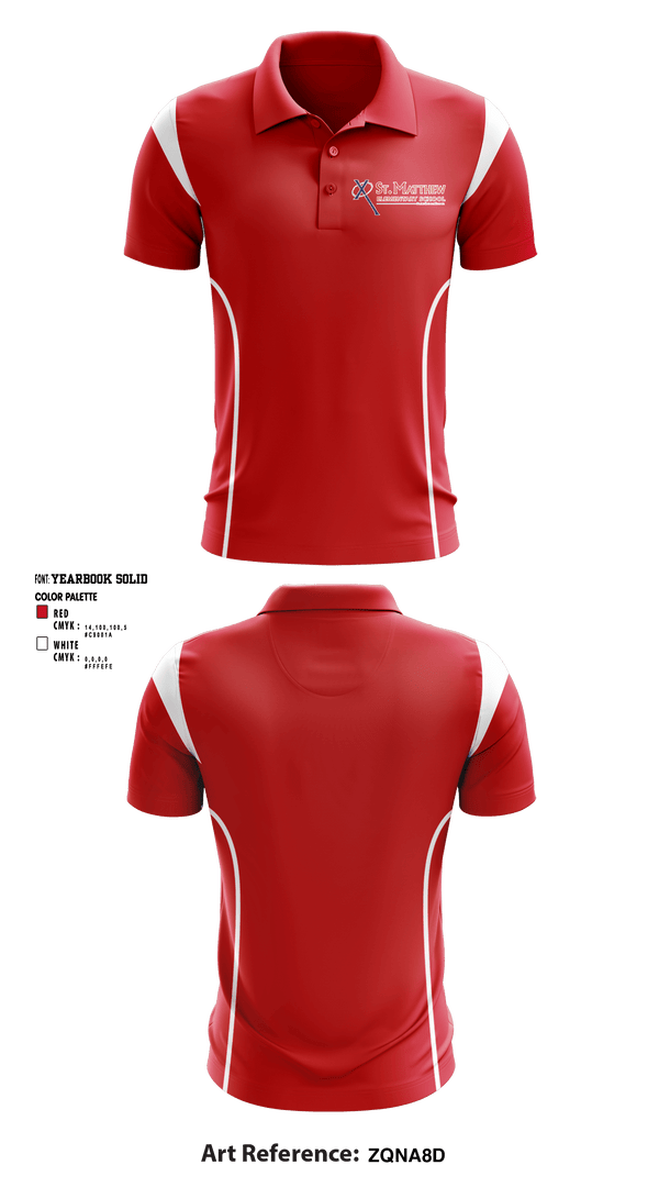 Short Sleeve Performance Polo, St Matthew School, Spirit Store, Teamtime, Team time, sublimation, custom sports apparel, team uniforms, spirit wear, spiritwear, sports uniforms, custom shirts, team store, custom team store, fundraiser sports, apparel fundraiser