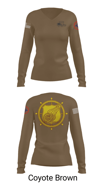325 Transportation Company 58114820 Women's Long Sleeve V-neck Shirt - 38