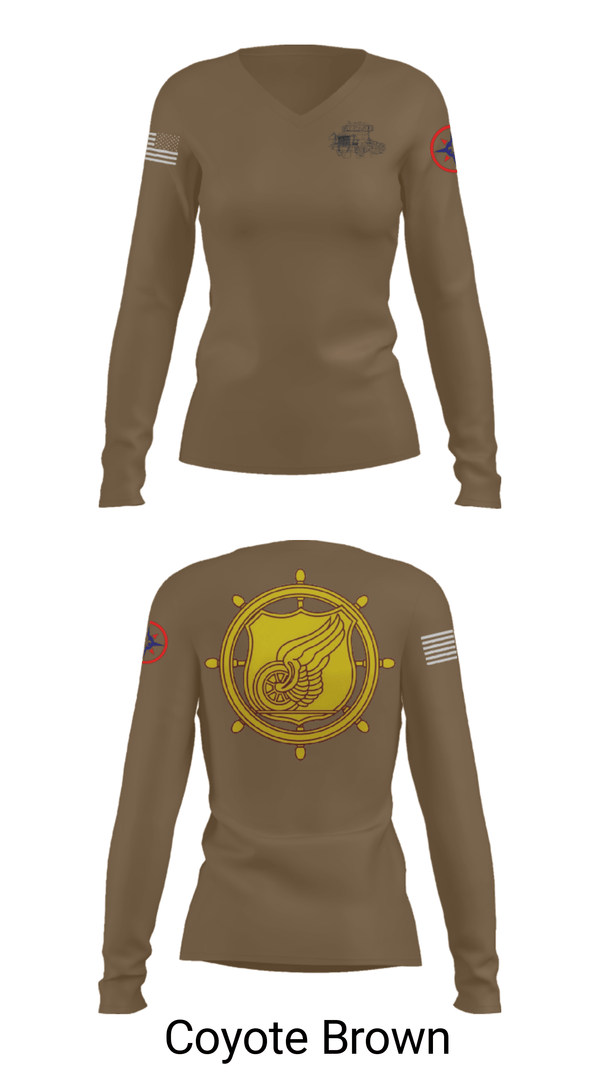 Women's Long Sleeve Vneck Shirt, , Army, Teamtime, Team time, sublimation, custom sports apparel, team uniforms, spirit wear, spiritwear, sports uniforms, custom shirts, team store, custom team store, fundraiser sports, apparel fundraiser