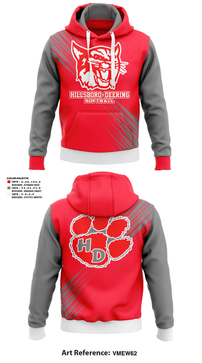 Hillsboro-Deering High School Softball 93310893 Hoodie - 1