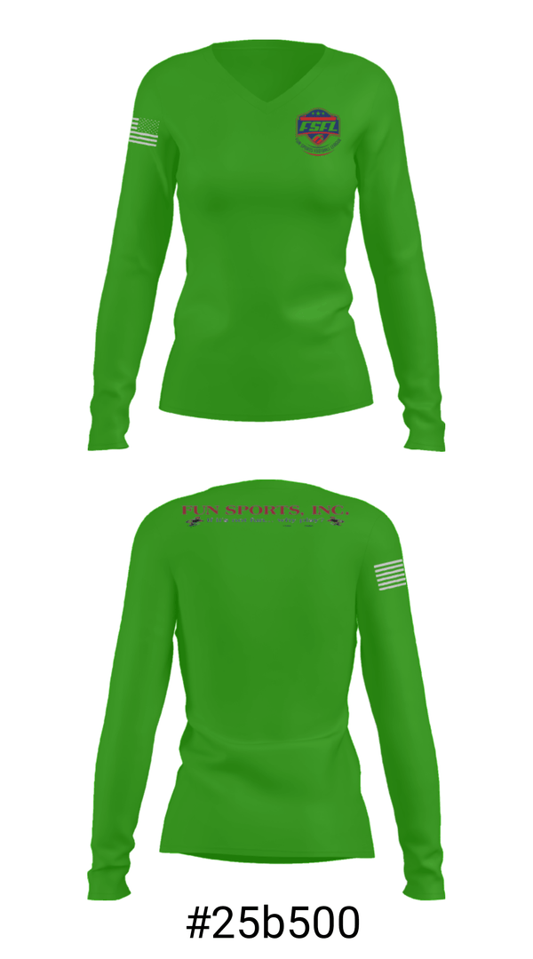 Women's Long Sleeve Vneck Shirt, Fun Sports, Football, Teamtime, Team time, sublimation, custom sports apparel, team uniforms, spirit wear, spiritwear, sports uniforms, custom shirts, team store, custom team store, fundraiser sports, apparel fundraiser