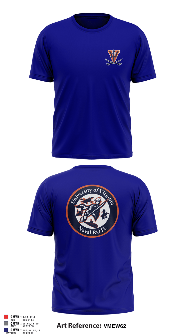 Old School Cotton Feel Shirt, University of Virginia NROTC, Navy, Teamtime, Team time, sublimation, custom sports apparel, team uniforms, spirit wear, spiritwear, sports uniforms, custom shirts, team store, custom team store, fundraiser sports, apparel fundraiser