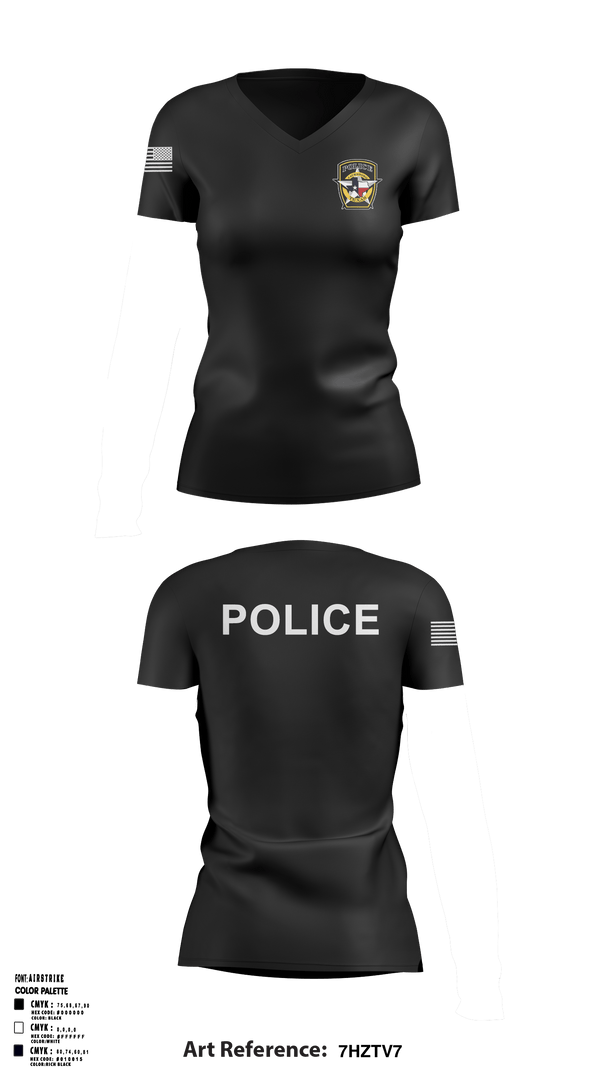 Women's Short Sleeve Vneck Shirt, , Police, Teamtime, Team time, sublimation, custom sports apparel, team uniforms, spirit wear, spiritwear, sports uniforms, custom shirts, team store, custom team store, fundraiser sports, apparel fundraiser