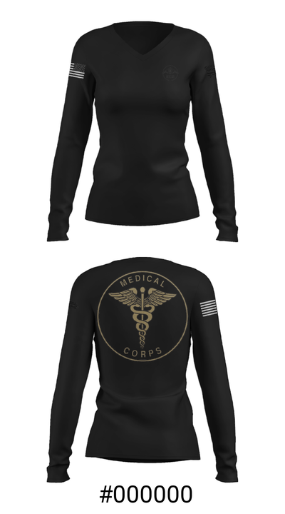 509 medical group 29624901 Women's Long Sleeve V-neck Shirt - 37