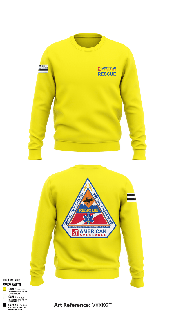 Crew Neck Sweatshirt, American Ambulance Rescue, , Teamtime, Team time, sublimation, custom sports apparel, team uniforms, spirit wear, spiritwear, sports uniforms, custom shirts, team store, custom team store, fundraiser sports, apparel fundraiser