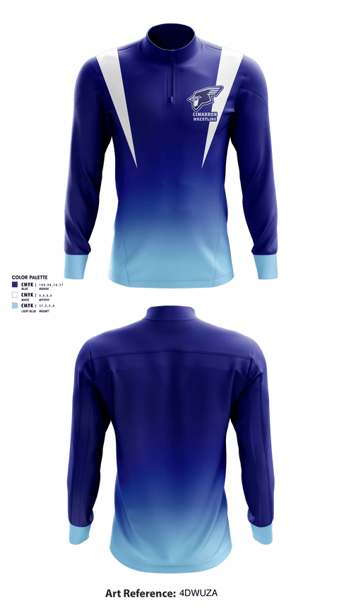 Quarter Zip Jacket, Cimarron High School Wrestling, Wrestling, Teamtime, Team time, sublimation, custom sports apparel, team uniforms, spirit wear, spiritwear, sports uniforms, custom shirts, team store, custom team store, fundraiser sports, apparel fundraiser