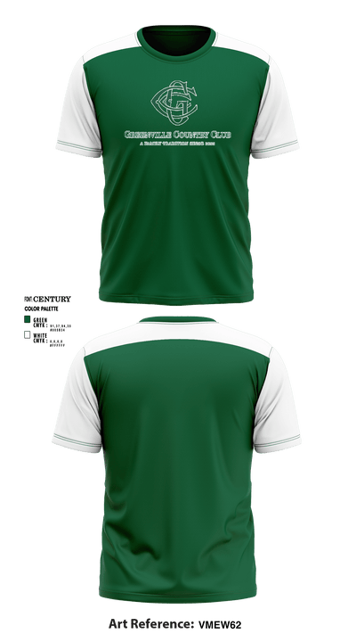 Greenville Country Club Pickleball 97084256 Short Sleeve Performance Shirt - 1