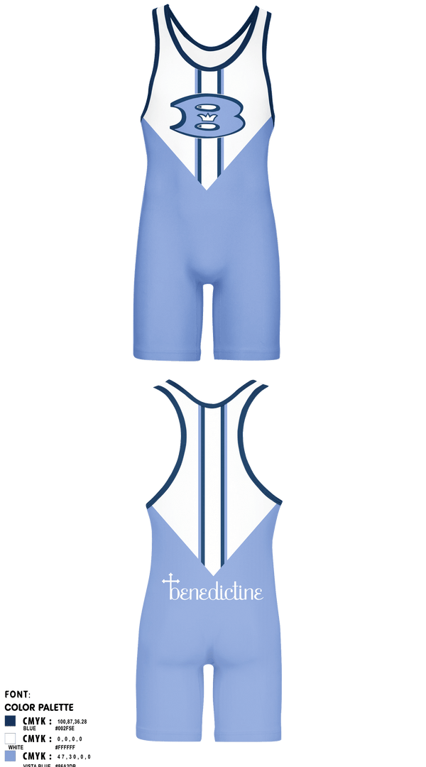 Wrestling Singlet, Benedictine Wrestling, Wrestling, Teamtime, Team time, sublimation, custom sports apparel, team uniforms, spirit wear, spiritwear, sports uniforms, custom shirts, team store, custom team store, fundraiser sports, apparel fundraiser