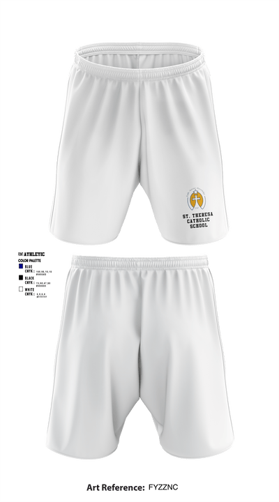 St. Theresa Catholic School 5103712 Athletic Shorts With Pockets - 3