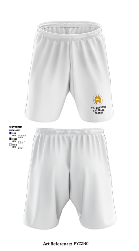 Athletic Shorts With Pockets, St. Theresa Catholic School, Spirit Store, Teamtime, Team time, sublimation, custom sports apparel, team uniforms, spirit wear, spiritwear, sports uniforms, custom shirts, team store, custom team store, fundraiser sports, apparel fundraiser