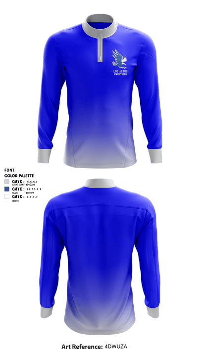 Los Altos High School Wrestling 82261589 Quarter Zip Jacket - 1