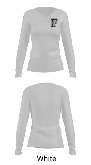 Women's Long Sleeve Vneck Shirt, Frontenac Jr High School Cross Country, Cross Country, Teamtime, Team time, sublimation, custom sports apparel, team uniforms, spirit wear, spiritwear, sports uniforms, custom shirts, team store, custom team store, fundraiser sports, apparel fundraiser