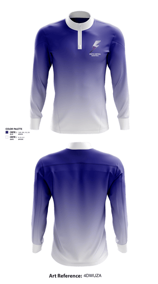 Quarter Zip Jacket, North Central Junior High School Basketball, Men's Basketball, Teamtime, Team time, sublimation, custom sports apparel, team uniforms, spirit wear, spiritwear, sports uniforms, custom shirts, team store, custom team store, fundraiser sports, apparel fundraiser