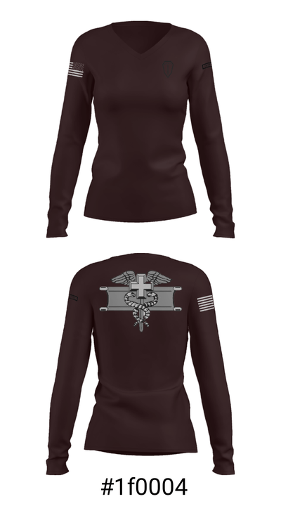 6th Ranger Training Battalion 1649738 Women's Long Sleeve V-neck Shirt - 37