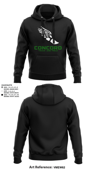 Concord High School Track 53059740 Hoodie - 9